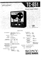 Sony TC-651 - Service Manual 